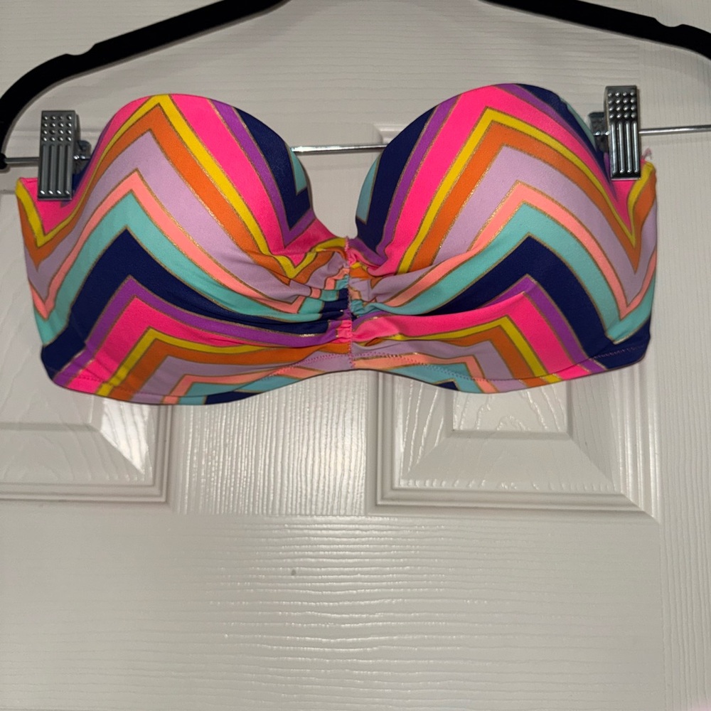 Victoria’s Secret Multi-Color Chevron Bandeau Swim Top - Women Swim